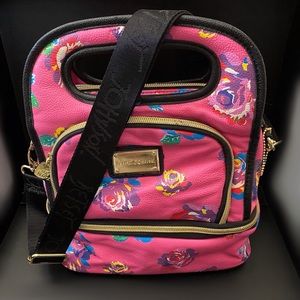 Betsey Johnson Rose|Floral 3 zipper compartment lunchbox